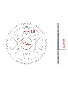 Corona de aluminio 47 dientes