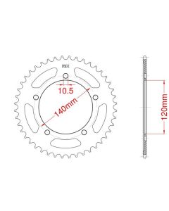Corona de aluminio 44 dientes