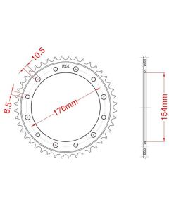 Corona de aluminio 46 dientes