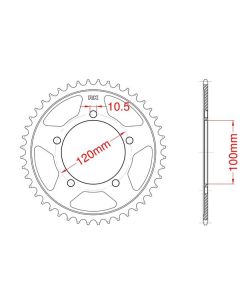 Corona de aluminio 43 dientes