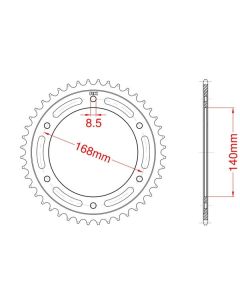 Corona de aluminio 42 dientes