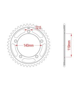 Corona de aluminio 47 dientes