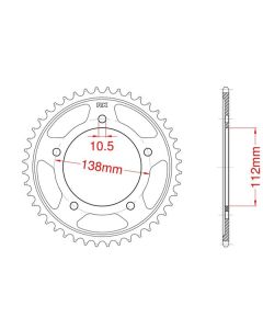Corona de aluminio 52 dientes