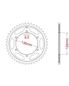 Corona de aluminio 44 dientes