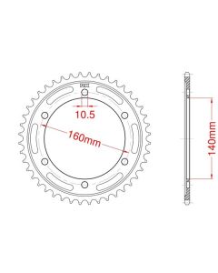Corona de aluminio 45 dientes