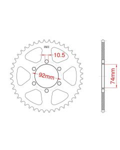 Corona de aluminio 46 dientes