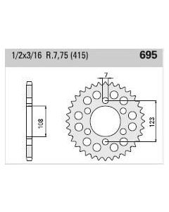 Corona de aluminio 48 dientes