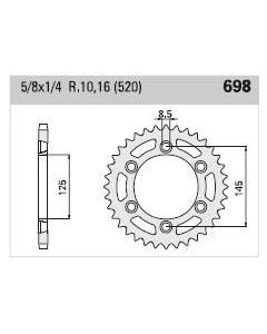 Corona de acero 46 dientes