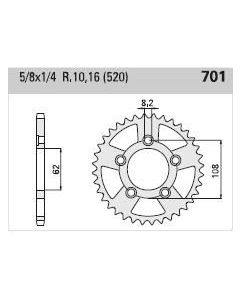Corona de aluminio 38 dientes