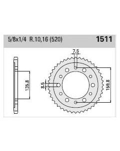 Corona de aluminio 38 dientes