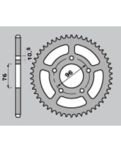 Corona de aluminio 43 dientes