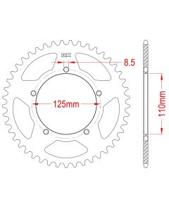 Corona de aluminio 50 dientes