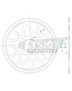 Corona de aluminio 64 dientes