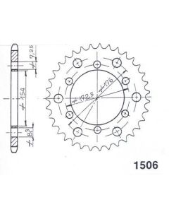 Corona de aluminio 44 dientes