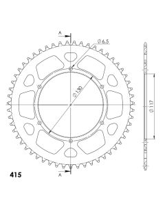 Corona de aluminio 55 dientes