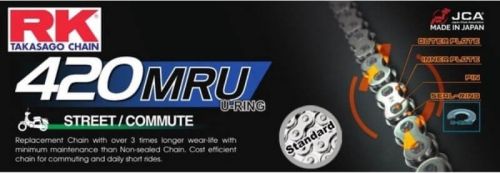 Cadena RK 420 MRU con U ring 132 eslabones