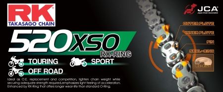 Cadena RK 520 XSO con RX ring 84 eslabones