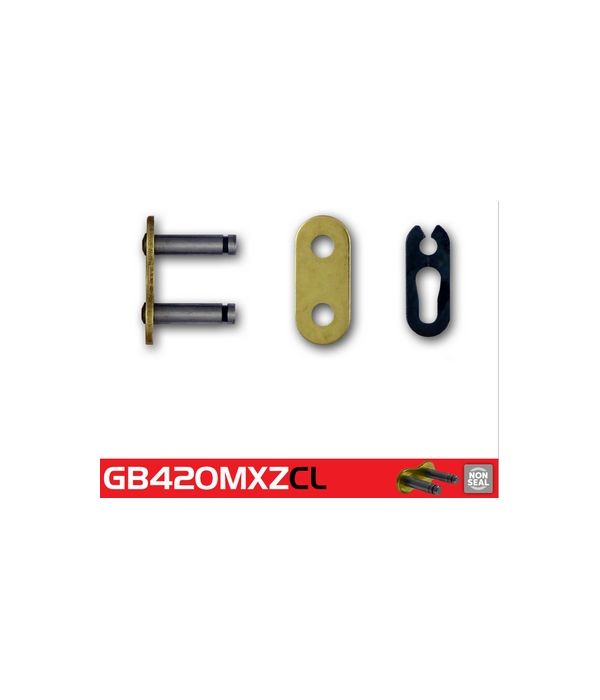 Eslabón de unión cadena RK 420 MXZ enganche clip oro