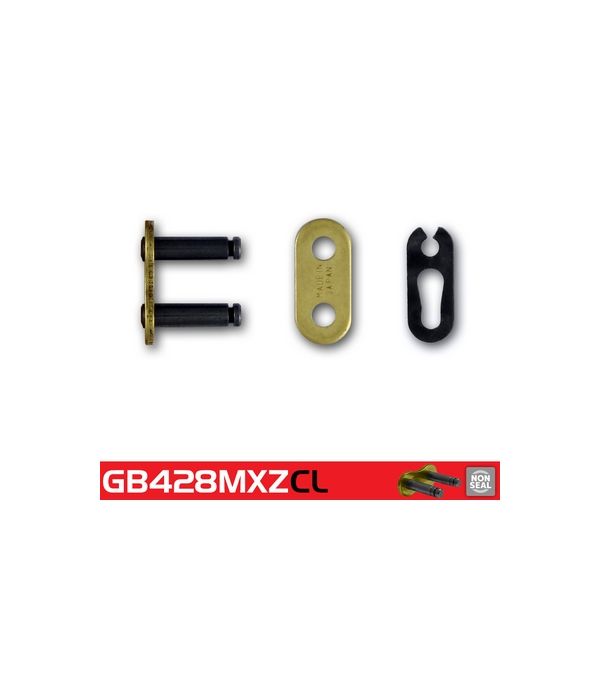 Eslabón de unión cadena RK 428 MXZ enganche clip oro
