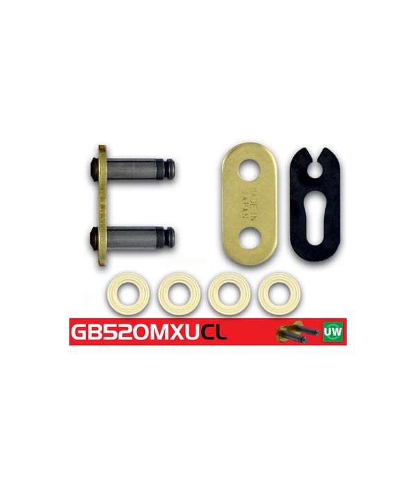 Eslabón de unión cadena RK 520 MXU enganche clip oro