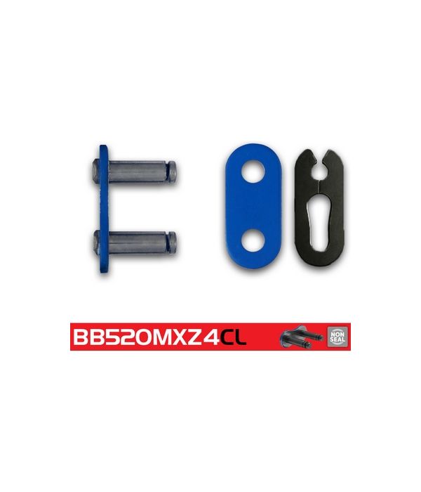 Eslabón de unión cadena RK 520 MXZ enganche clip azul