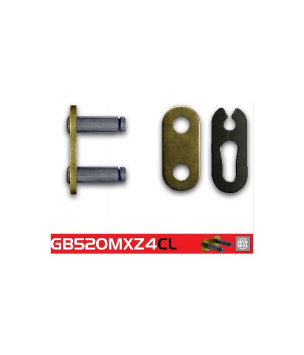 Eslabón de unión cadena RK 520 MXZ enganche clip oro