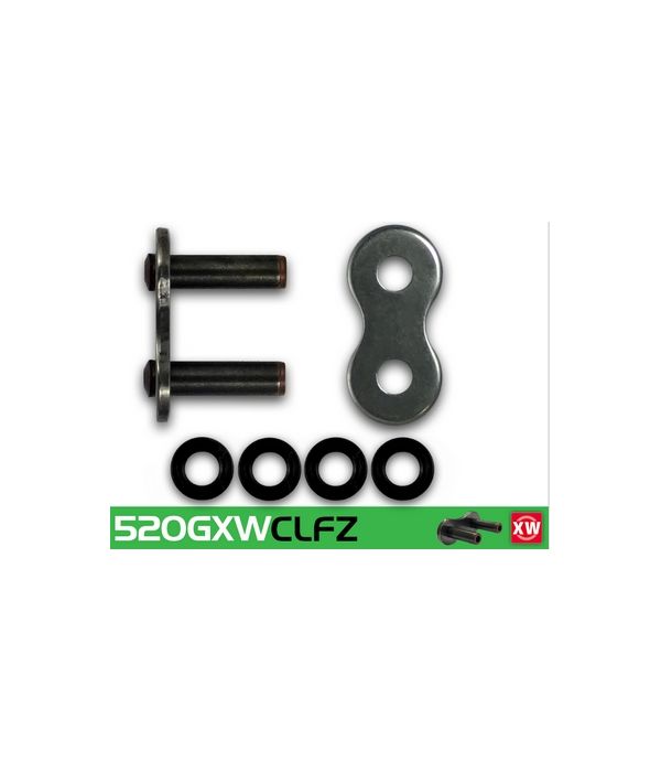 Eslabón de unión cadena RK 520 GXW remache punta huecha