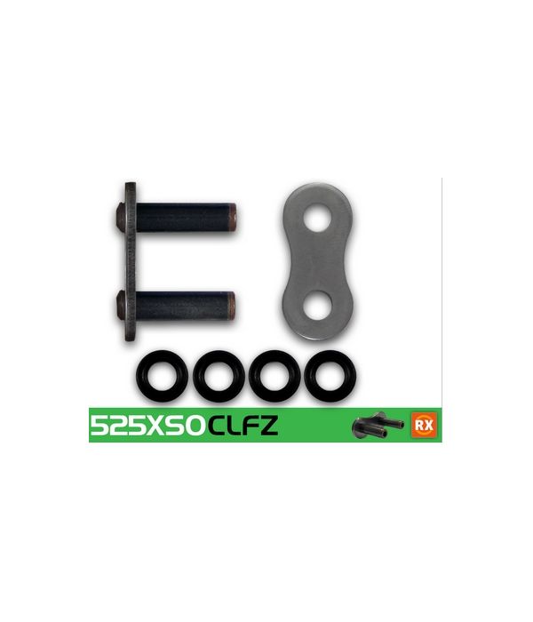 Eslabón de unión cadena RK 525 XSO remache punta huecha rojo
