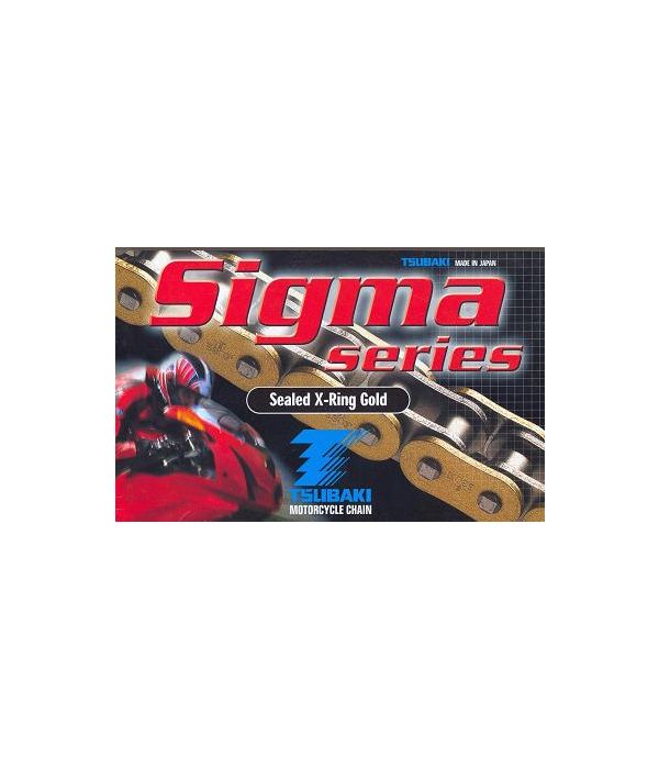 Cadena TSUBAKI 525 SIG con O ring 102 eslabones oro
