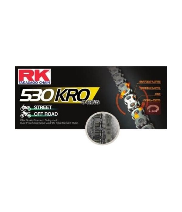 Eslabón de unión cadena RK 530 KRO remache punta huecha