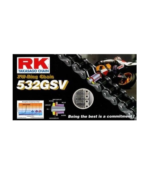 Eslabón de unión cadena RK 532 V remache punta huecha