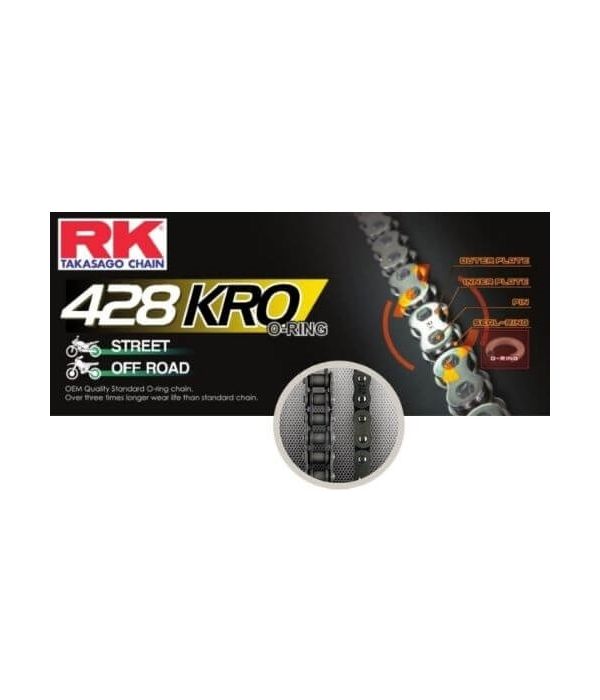 Cadena RK 428 con O ring 1 eslabones