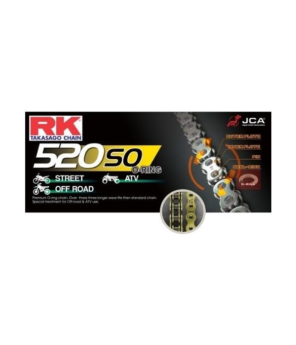 Eslabón de unión cadena RK 520 SO enganche clip oro