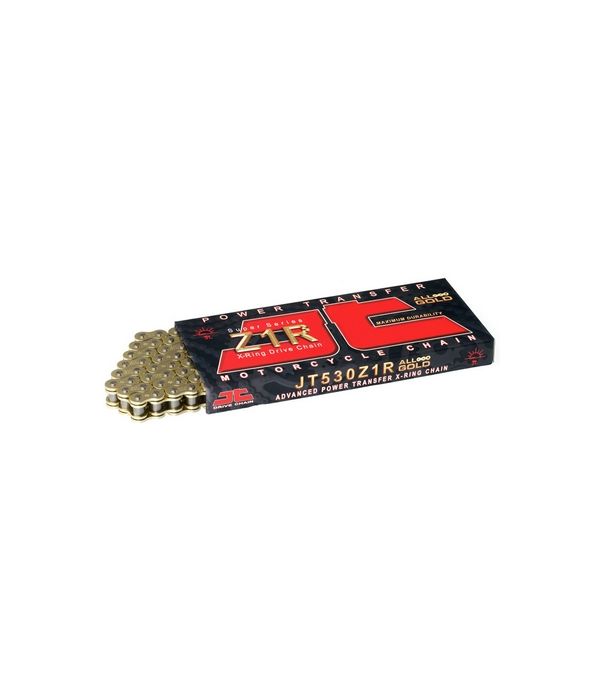 Eslabón de unión cadena JT 530 ZR remache punta huecha oro