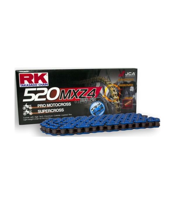 Cadena RK 520 MXZB 116 eslabones azul