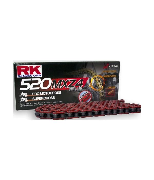 Cadena RK 520 MXZR 120 eslabones rojo