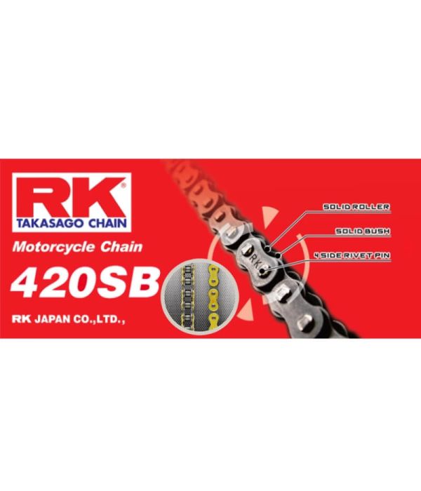 Eslabón de unión cadena RK 420 SB enganche clip oro