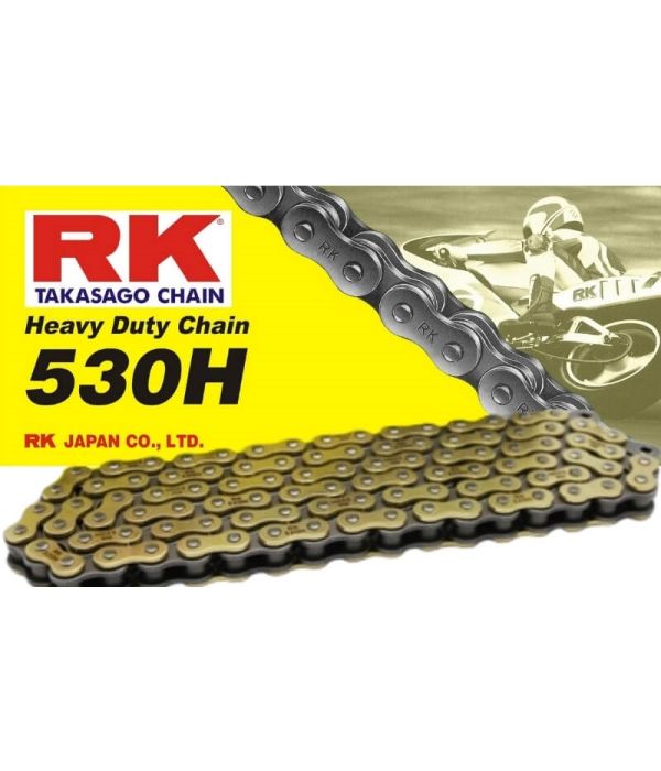 Cadena RK 530 HGB 106 eslabones oro