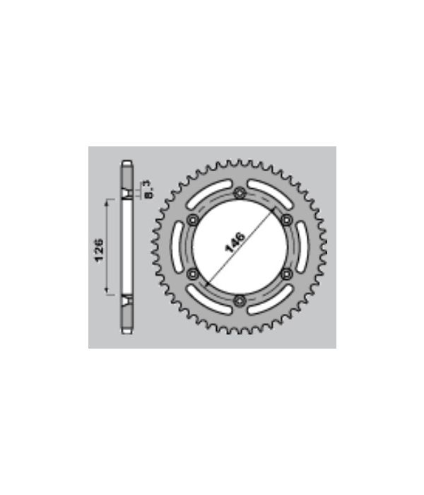 Corona de aluminio 60 dientes