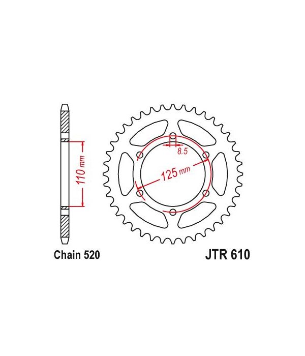 Corona de aluminio 50 dientes