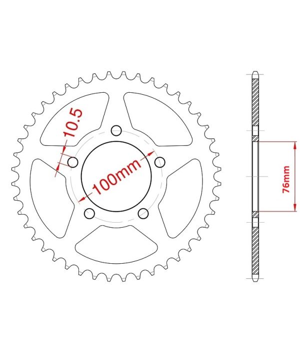 Corona de aluminio 38 dientes