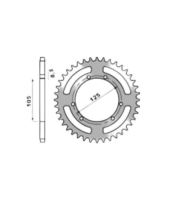 Corona de aluminio 41 dientes