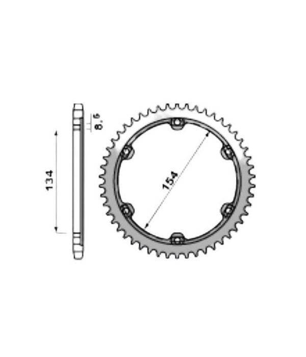 Corona de aluminio 42 dientes