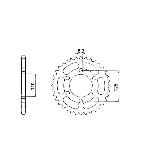 Corona de aluminio 56 dientes