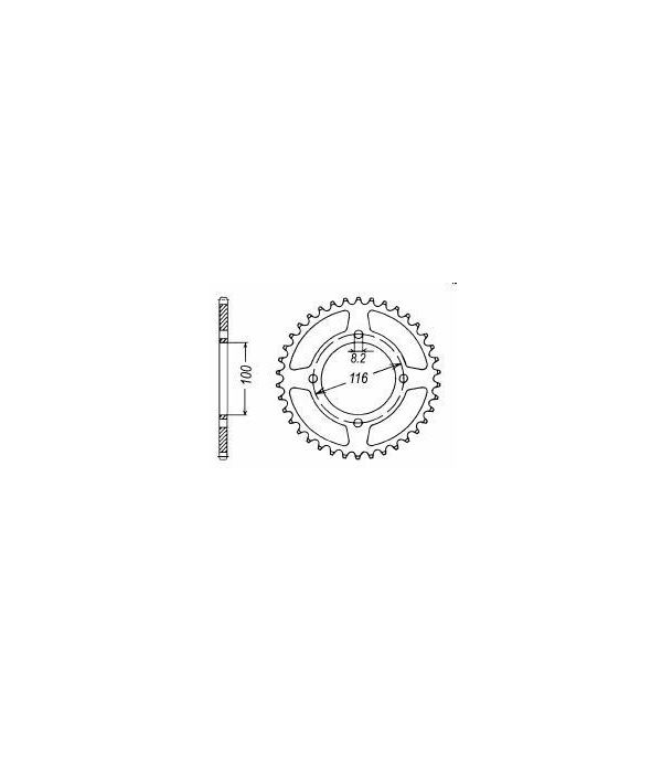 Corona de aluminio 69 dientes