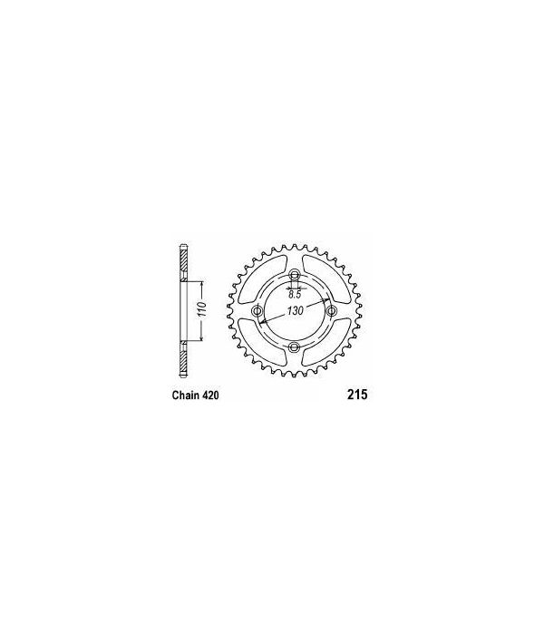 Corona de aluminio 52 dientes