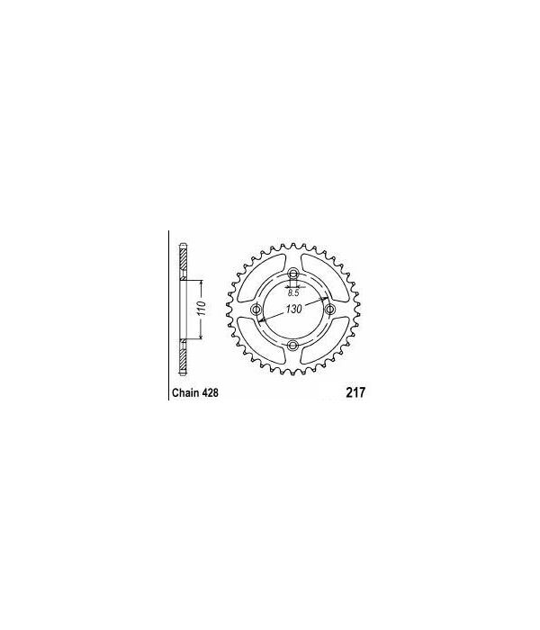 Corona de aluminio 56 dientes