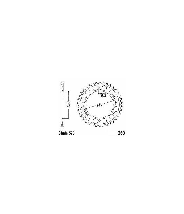 Corona de aluminio 45 dientes