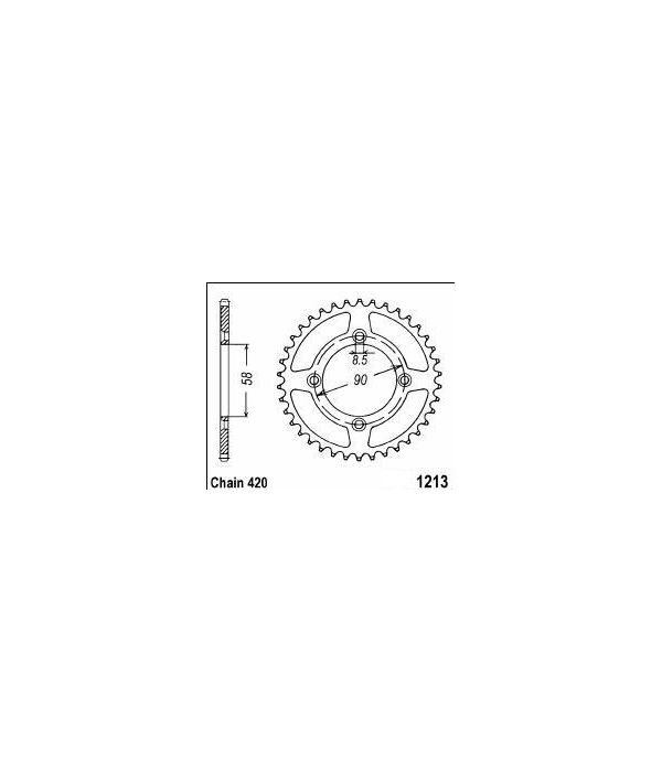 Corona de aluminio 39 dientes