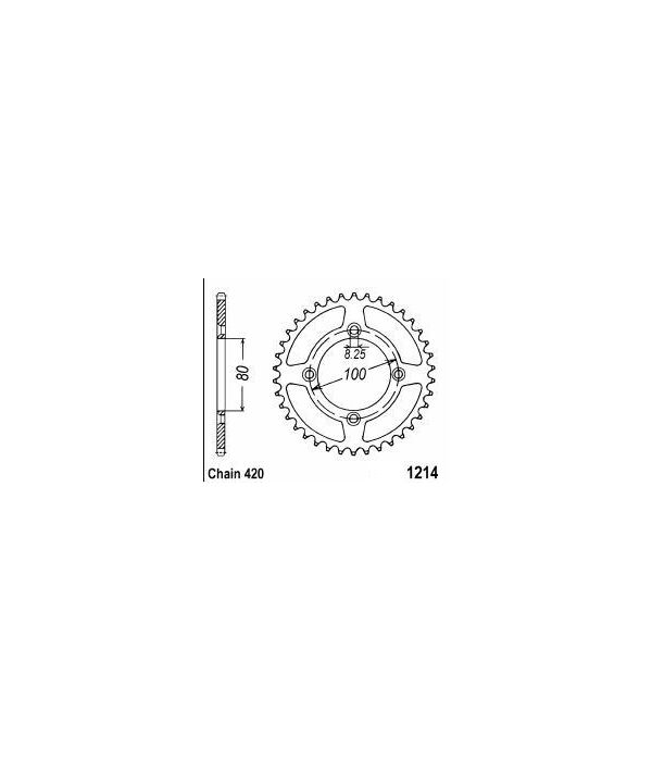 Corona de aluminio 49 dientes